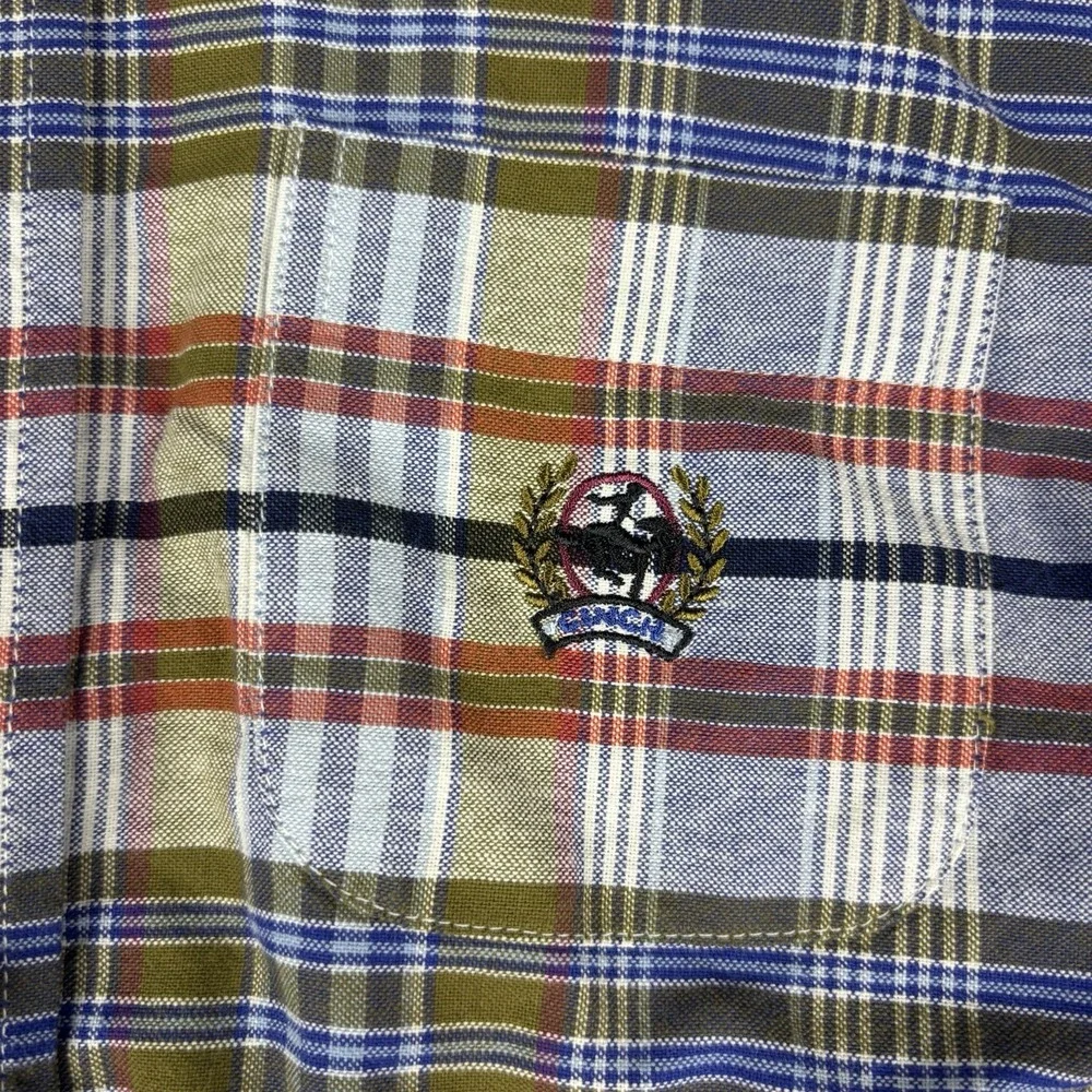 Cinch Western Shirt Boys Medium Plaid Long Sleeve Cowboy Rodeo Button Up Country